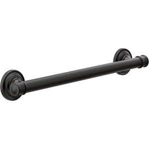 Moen YG6418BN Bathroom Safety 18-Inch Stainless Steel Traditional Bathroom Grab Bar, Brushed Nickel(Matte Black)