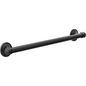 Moen YG6424ORB Bathroom Safety 24-Inch Stainless Steel Traditional Bathroom Grab Bar, Oil-Rubbed Bronze(Matte Black)