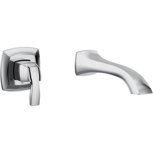 Voss Chrome Single Handle Wall Mount Tub Filler High Flow Tub Faucet with 10″ Spout Reach, WT691