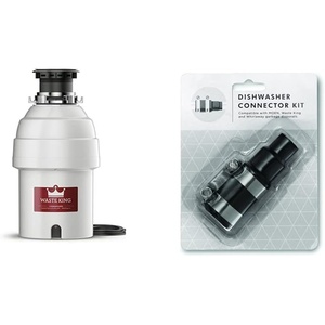 Waste King L-1001 Garbage Disposal with Power Cord, 1/2 HP & L-111 Garbage Disposal with Power Cord, 1/3 HP, Gray(1 HP – Continuous Feed)