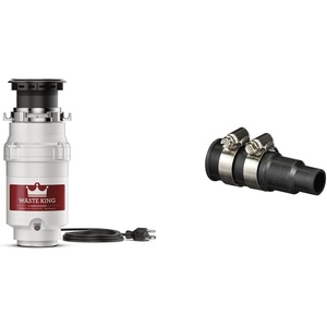 Waste King L-1001 Garbage Disposal with Power Cord, 1/2 HP & L-111 Garbage Disposal with Power Cord, 1/3 HP, Gray(1/3 HP – Continuous Feed)