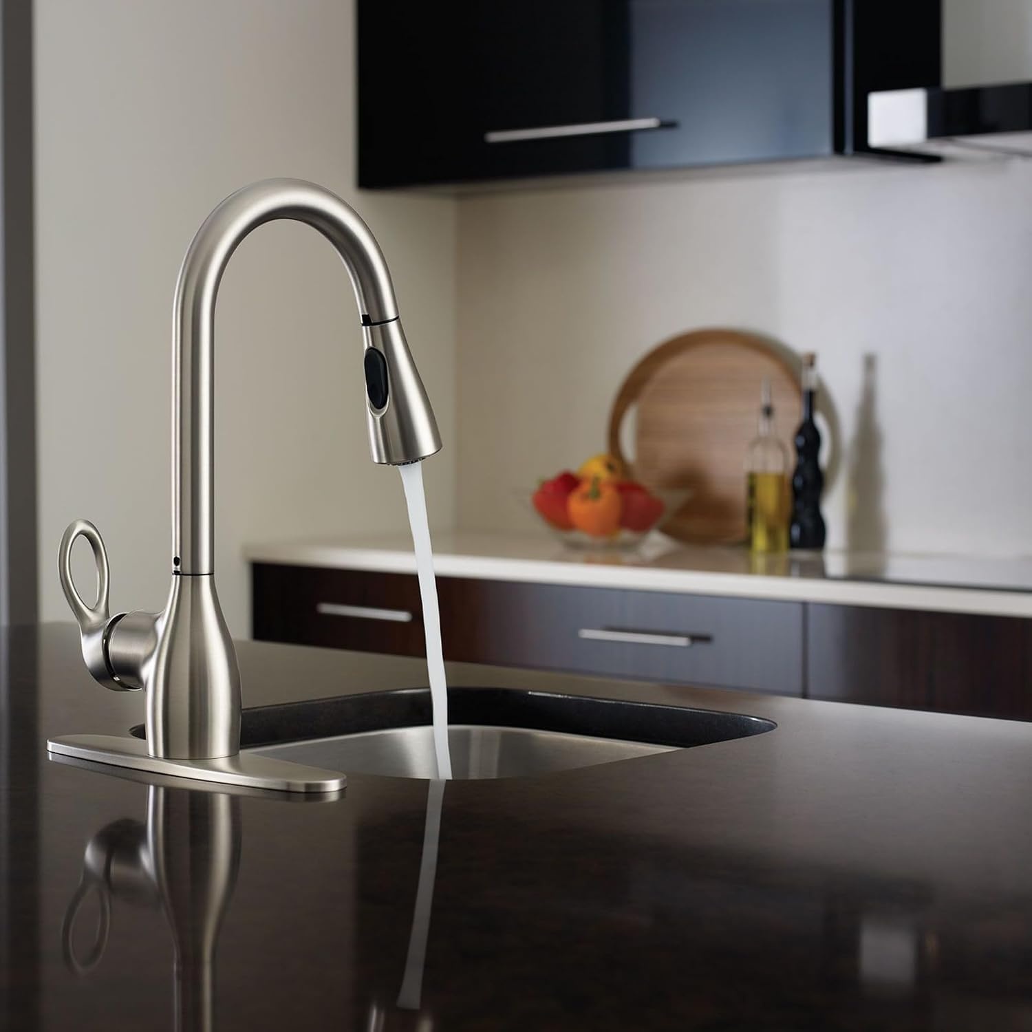 image:imageMoen 141002 Kitchen Faucet Escutcheon Deckplate for 3Hole Installation ChromeClassic Stainless