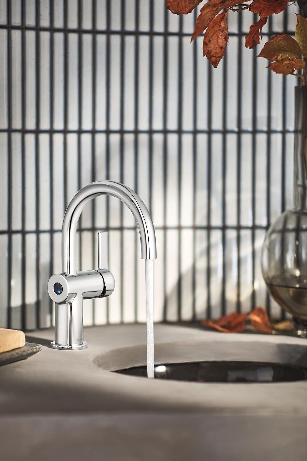 image:imageMoen 6221 Cia Single Handle Bathroom Sink Faucet with Optional Deck Plate Included ChromeChrome