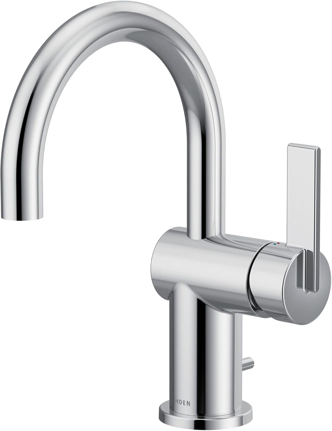 image:imageMoen 6221 Cia Single Handle Bathroom Sink Faucet with Optional Deck Plate Included ChromeChrome