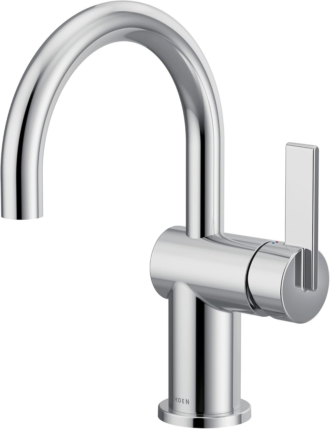 image:imageMoen 6221 Cia Single Handle Bathroom Sink Faucet with Optional Deck Plate Included ChromeChrome