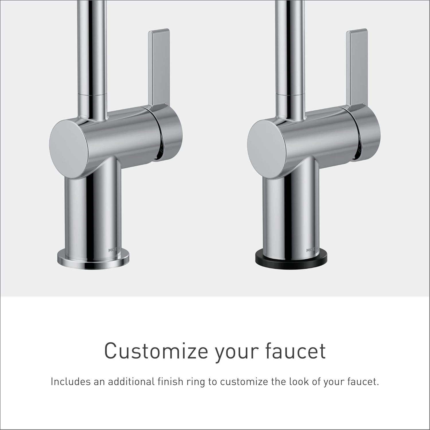 image:imageMoen 6221 Cia Single Handle Bathroom Sink Faucet with Optional Deck Plate Included ChromeChrome