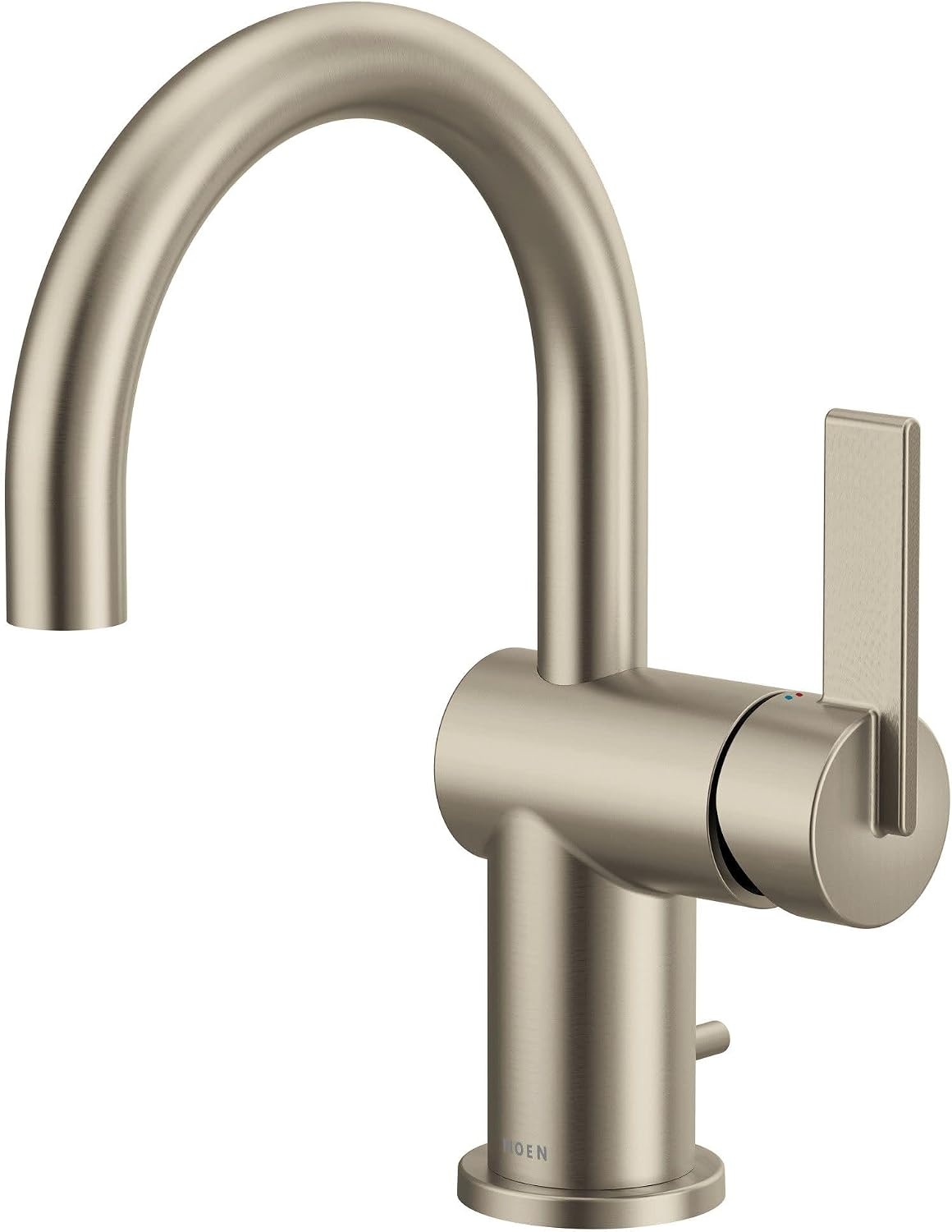 image:imageMoen 6221BN Cia Single Handle Bathroom Sink Faucet with Optional Deck Plate Included Brushed Nickel