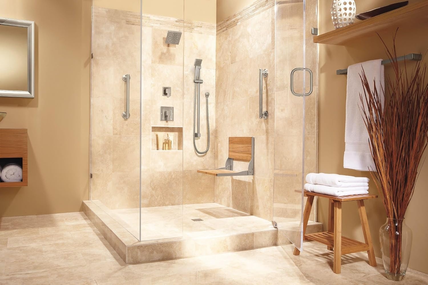image:imageMoen 90 Degree Brushed Nickel Modern EcoPerformance Handshower Handheld Shower with 30Inch Slide Bar and 69Inch Metal Hose S3879EPBN