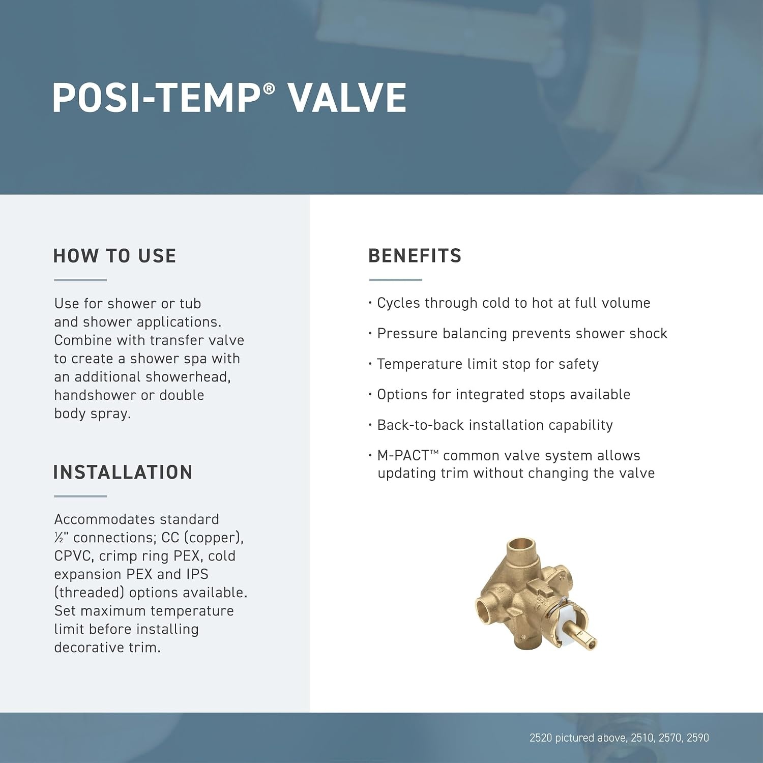 image:imageMoen 90Degree Matte Black PosiTemp TubShower Trim Kit Valve Sold Separately TS2713EPBL