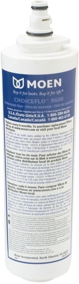 image:imageMoen 9601 ChoiceFlo Replacement Water Filter Compatible with Moen Sip Filtered Kitchen Faucets2