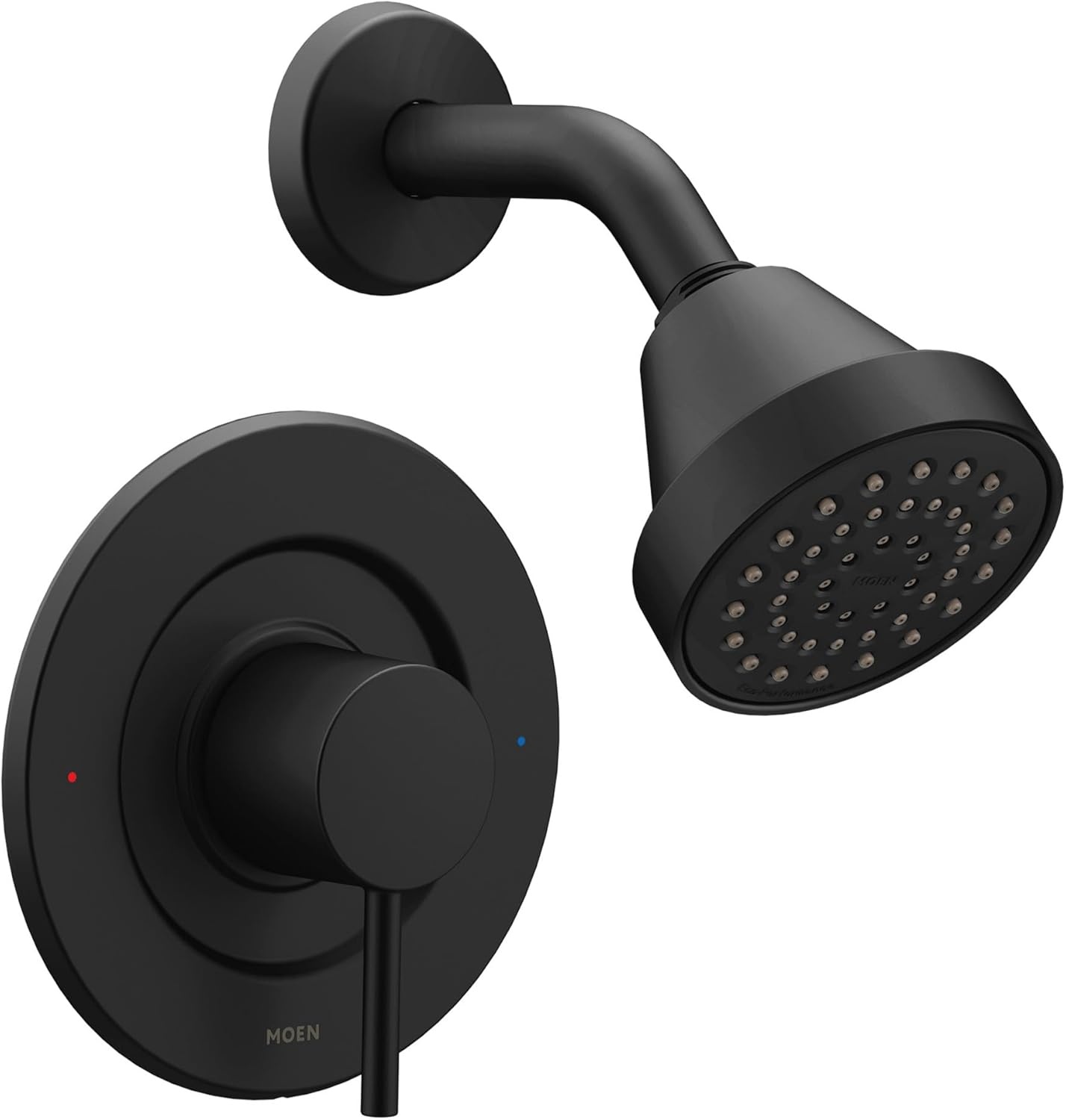 image:imageMoen Align Brushed Gold PosiTemp Pressure Balancing EcoPerformance Modern Shower Trim Kit Valve Required T2192EPBGMatte Black