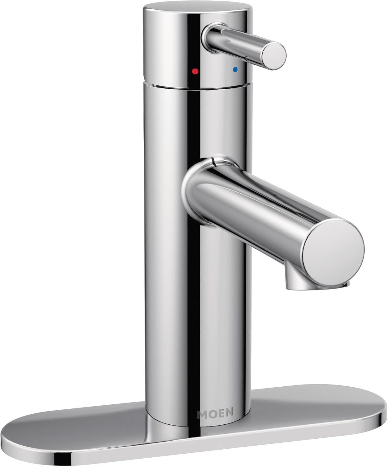 image:imageMoen Align Chrome OneHandle Modern Bathroom Faucet with Drain Assembly and Optional Deckplate 6190Chrome