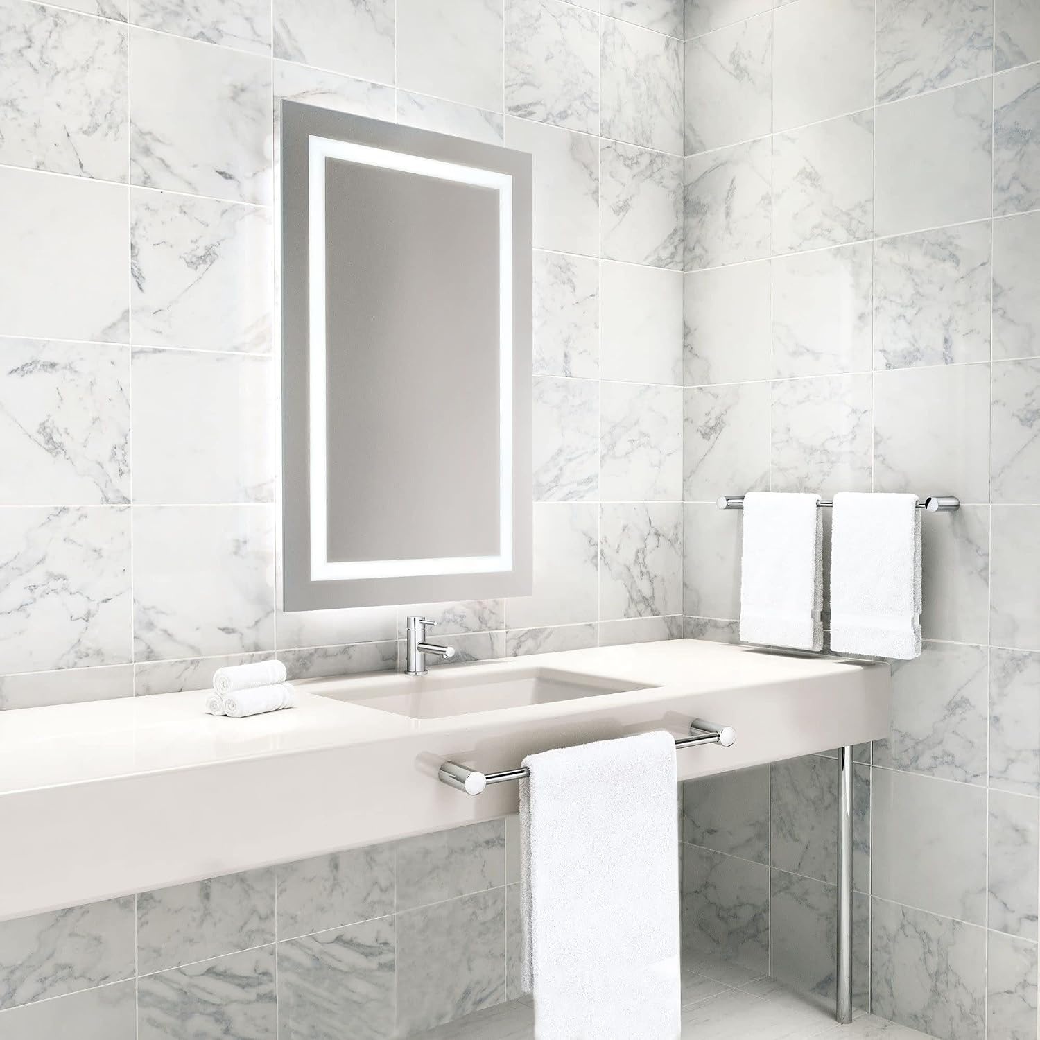 image:imageMoen Align Chrome OneHandle Single Hole Low Profile Modern Bathroom Faucet with Drain Assembly 6191Brushed Nickel