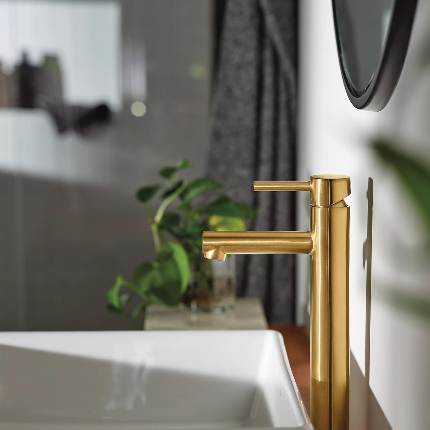 image:imageMoen Align Chrome OneHandle Single Hole Modern Vessel Sink Bathroom Faucet 6192Brushed Gold