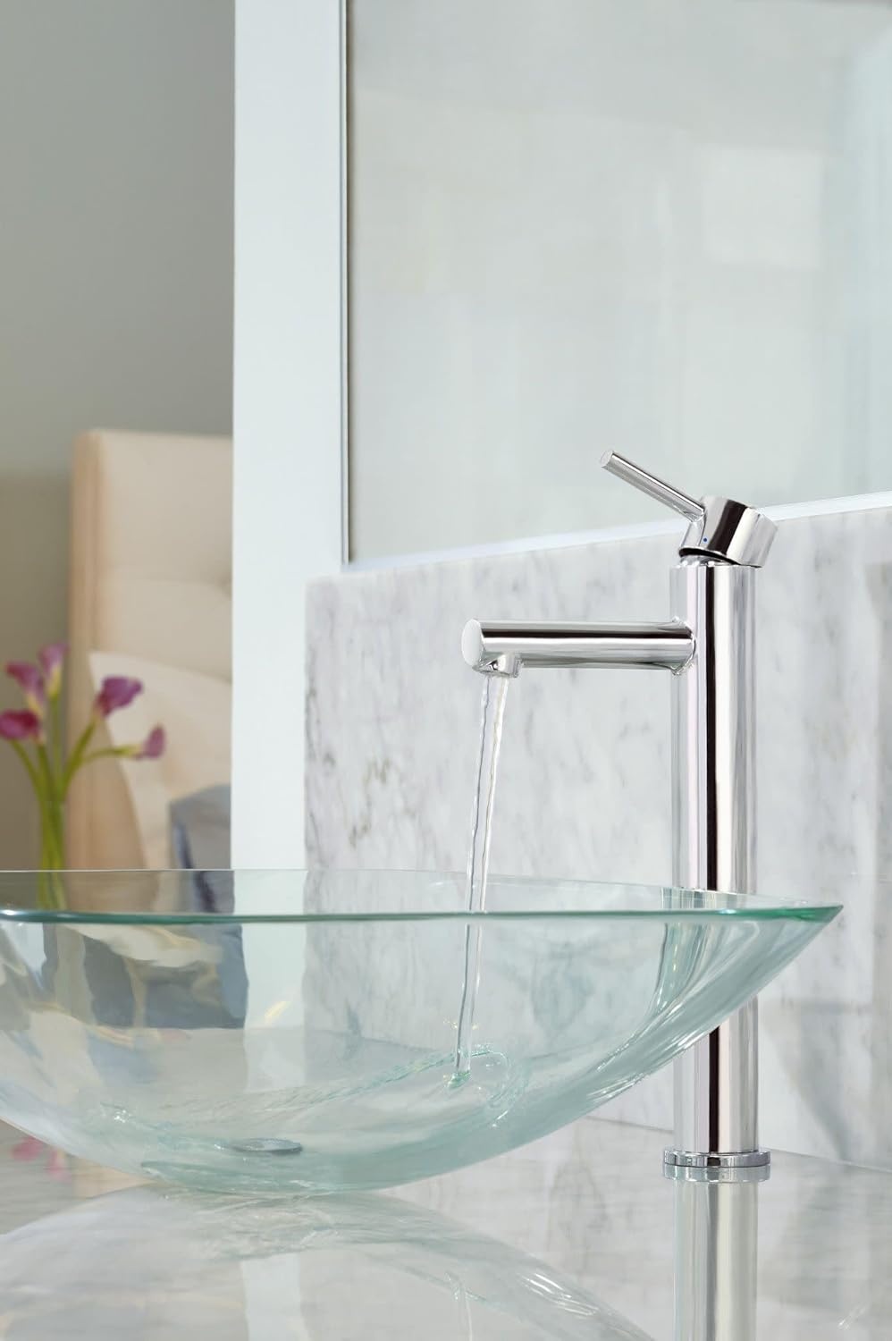 image:imageMoen Align Chrome OneHandle Single Hole Modern Vessel Sink Bathroom Faucet 6192Brushed Nickel