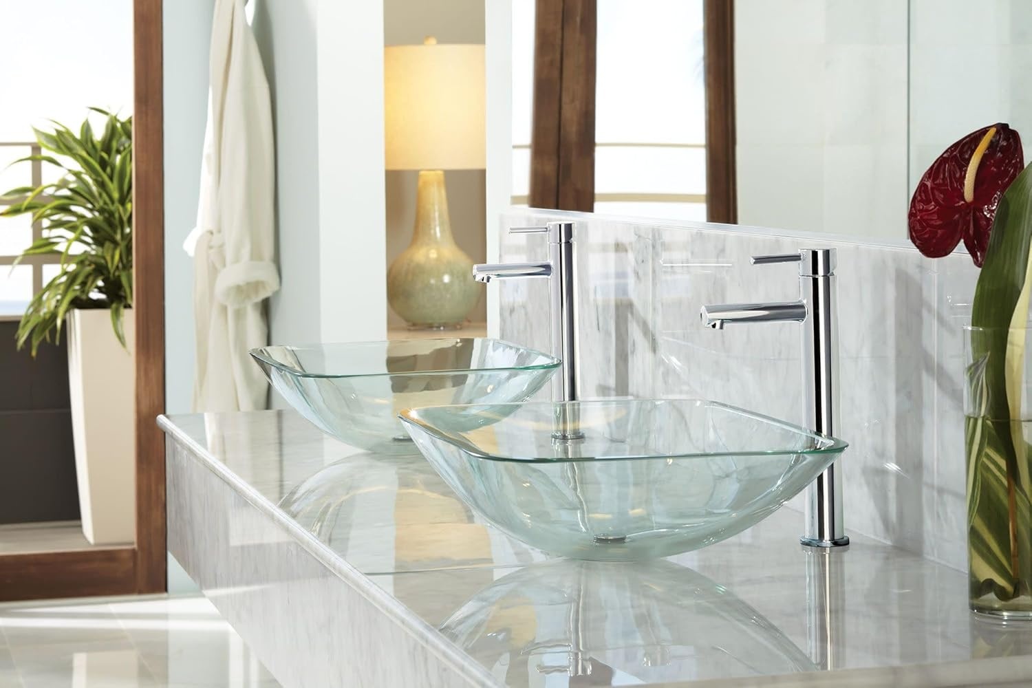 image:imageMoen Align Chrome OneHandle Single Hole Modern Vessel Sink Bathroom Faucet 6192Chrome