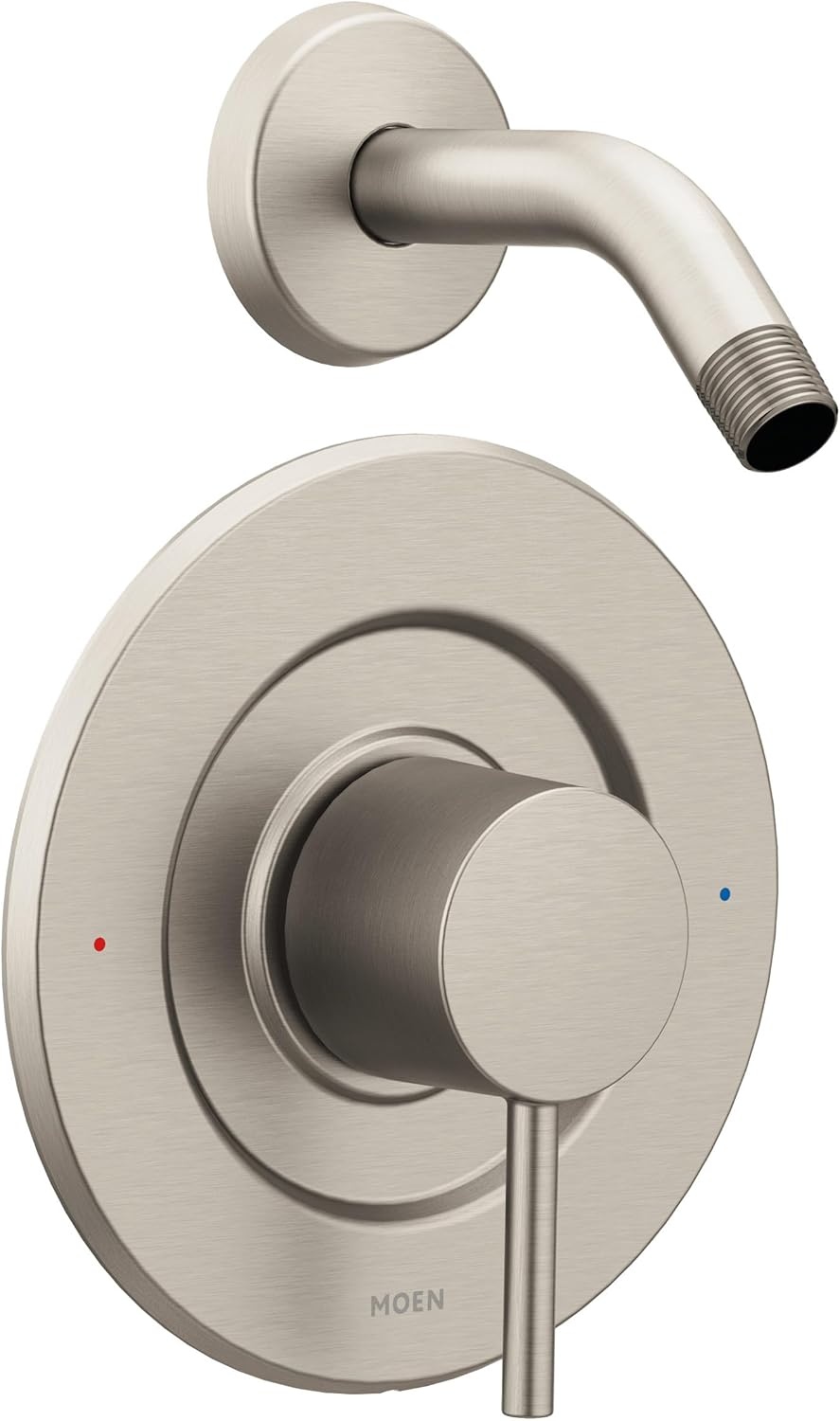 image:imageMoen Align Chrome PosiTemp Pressure Balancing Modern Shower Trim Kit without Showerhead Valve Required T2192NHBrushed Nickel