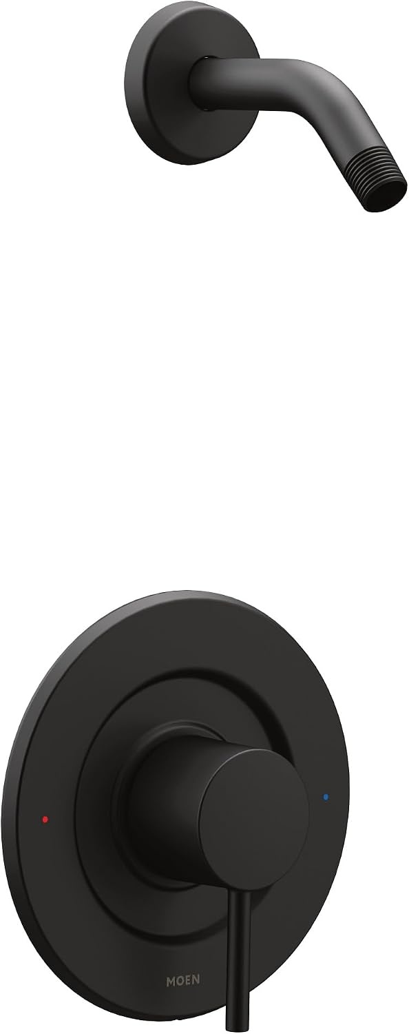 image:imageMoen Align Matte Black PosiTemp Pressure Balancing Modern Shower Trim Kit without Showerhead Valve Required T2192NHBLPack of 1