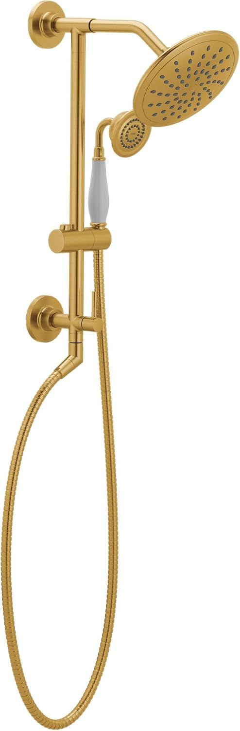 image:imageMoen Annex Chrome Shower Slidebar and Shower Hose System Trim Valve Required TS3661NHBrushed Gold