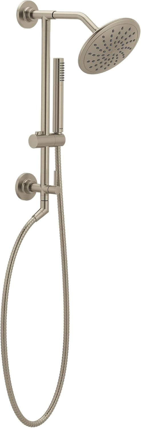 image:imageMoen Annex Chrome Shower Slidebar and Shower Hose System Trim Valve Required TS3661NHBrushed Nickel