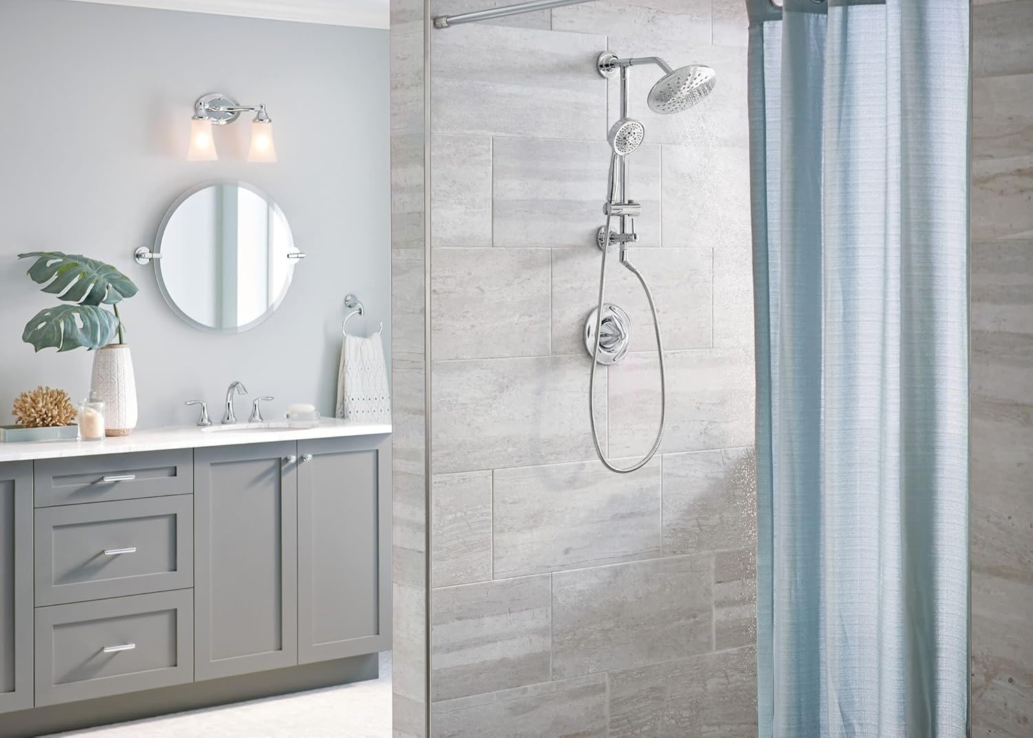 image:imageMoen Annex Chrome Shower Slidebar and Shower Hose System Trim Valve Required TS3661NHChrome