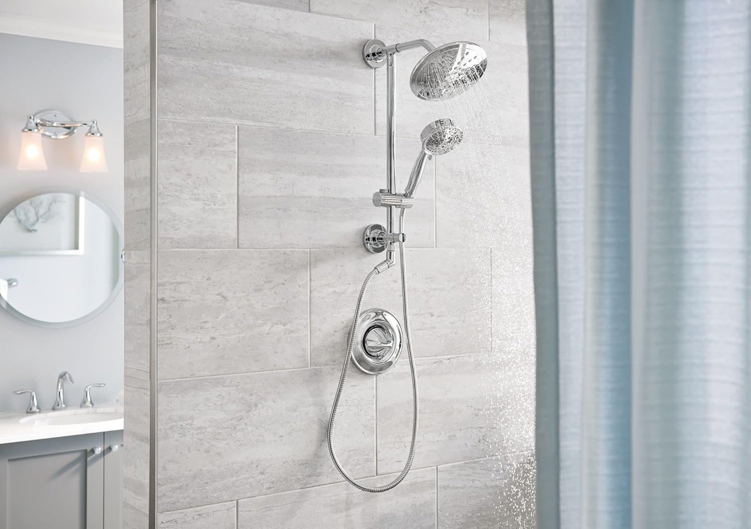 image:imageMoen Annex Chrome Shower Slidebar and Shower Hose System Trim Valve Required TS3661NHChrome