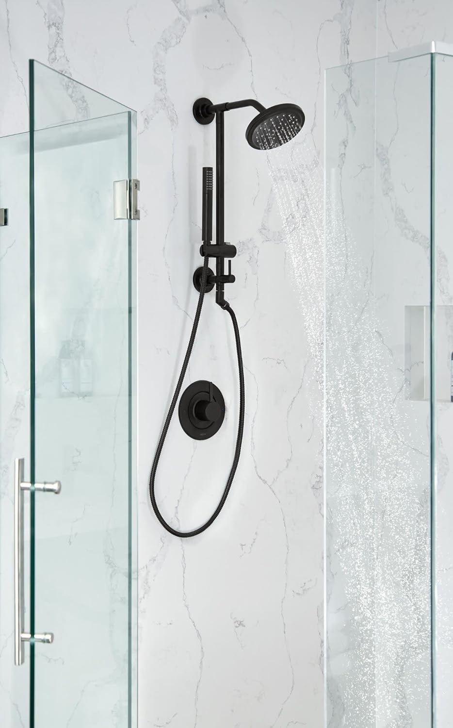 image:imageMoen Annex Chrome Shower Slidebar and Shower Hose System Trim Valve Required TS3661NHMatte Black