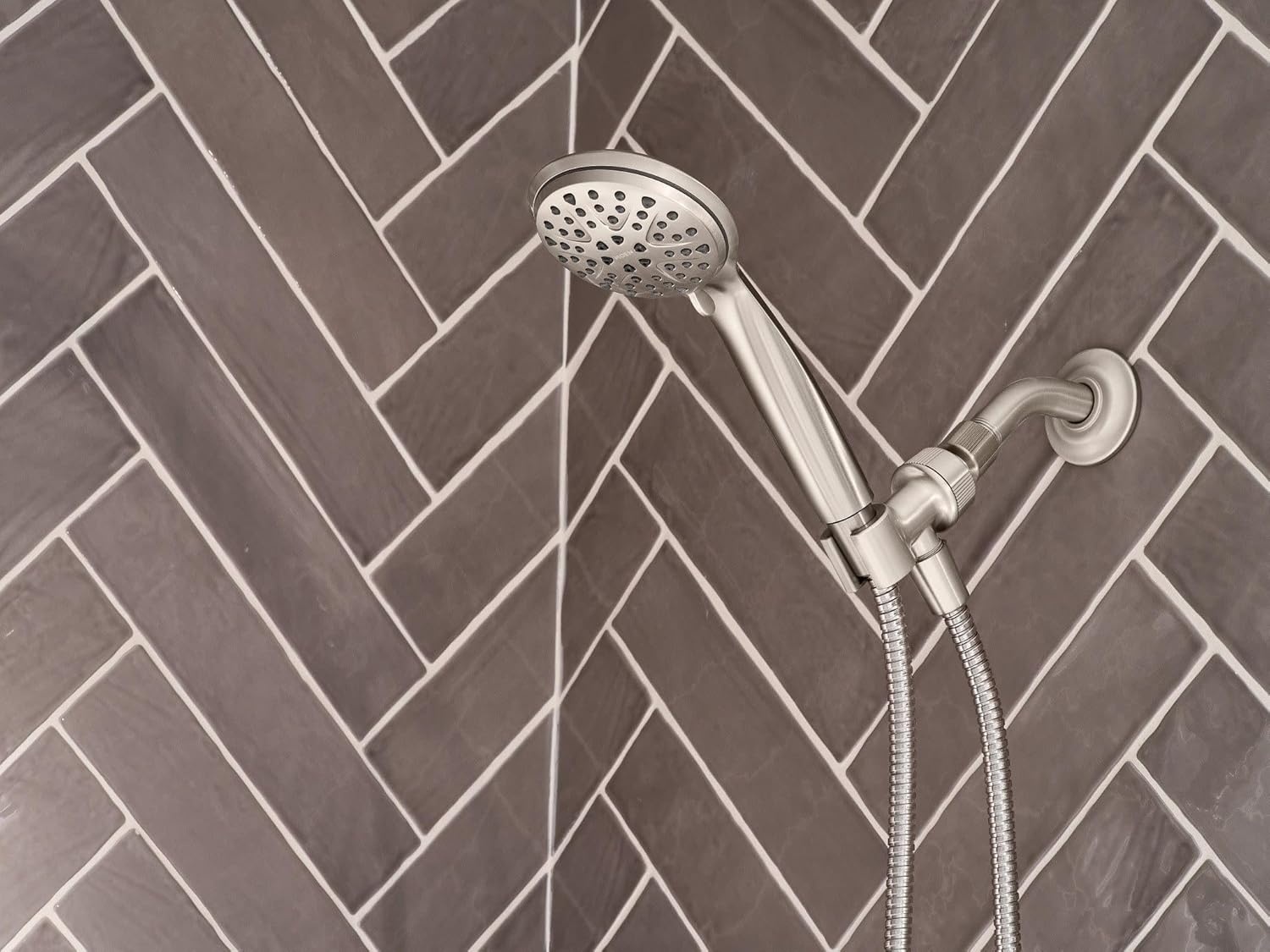 image:imageMoen Attune Shower Head with Handheld Sprayer 6 Handheld Shower Head Spray Settings Spot Resist Brushed Nickel Finish 218H0SRNPack of 1