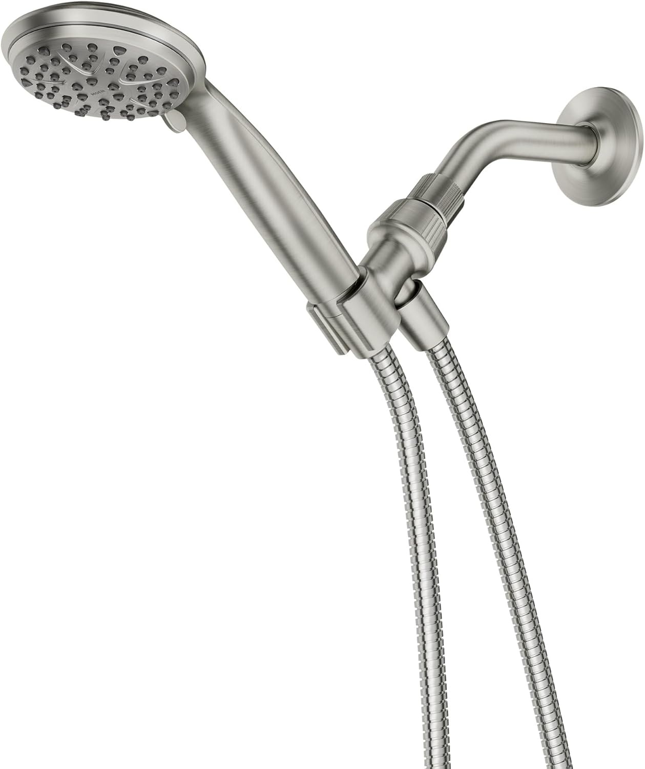 image:imageMoen Attune Shower Head with Handheld Sprayer 6 Handheld Shower Head Spray Settings Spot Resist Brushed Nickel Finish 218H0SRNPack of 1