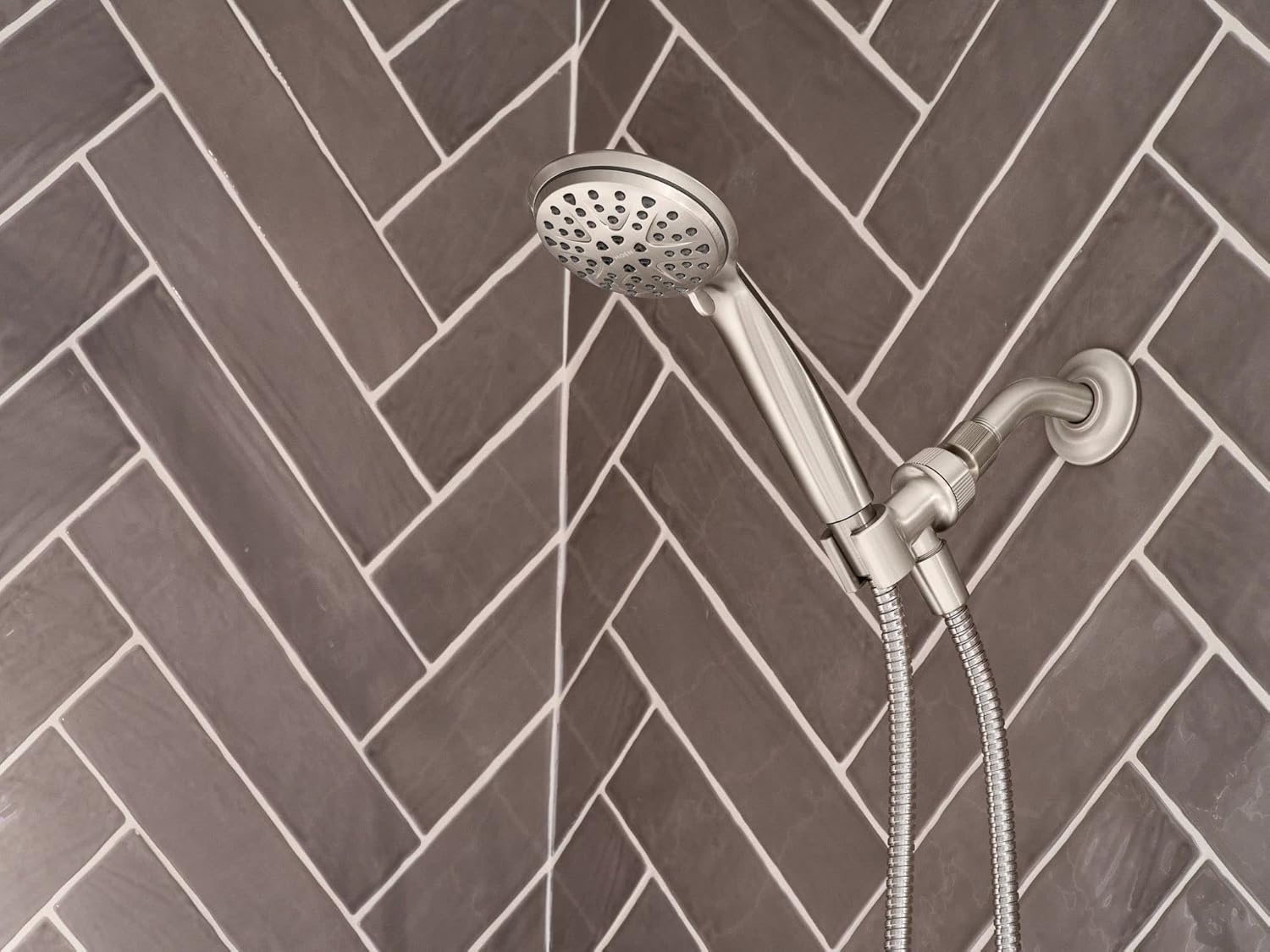 image:imageMoen Attune Shower Head with Handheld Sprayer 6 Handheld Shower Head Spray Settings Spot Resist Brushed Nickel Finish 218H0SRNPack of 2