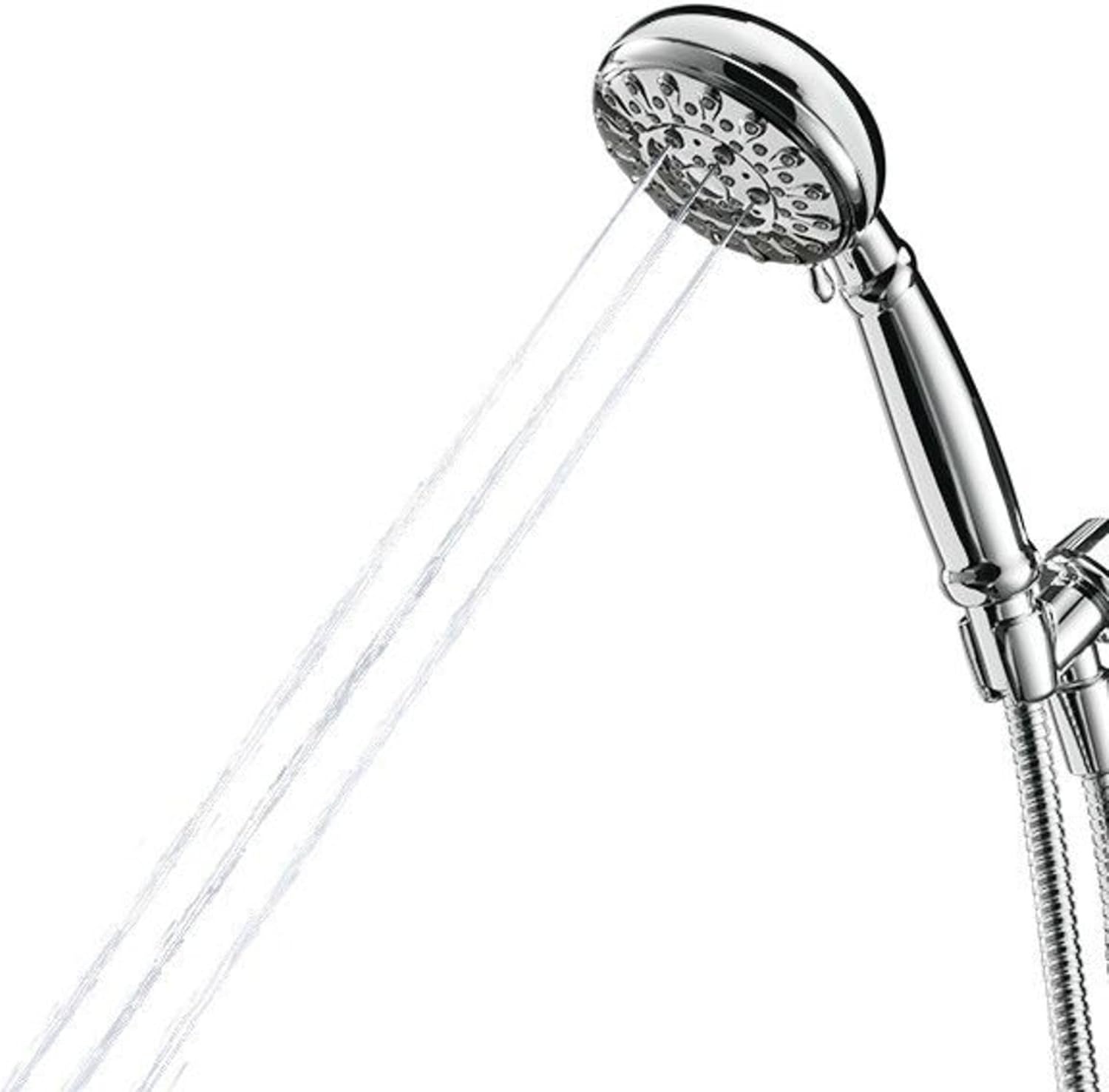 image:imageMoen Banbury Chrome 5Spray Hand Shower with Hose and Bracket 4Inch Diameter 23046