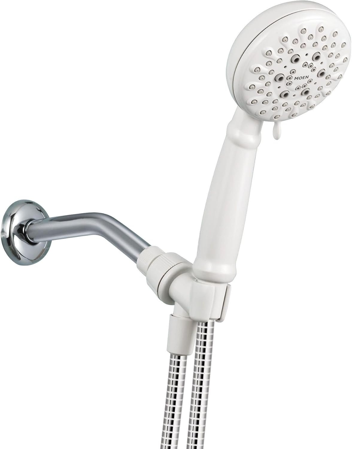 image:imageMoen Banbury Glacier White 5Spray Handshower HighPressure Handheld Bathroom Shower Head 23046W