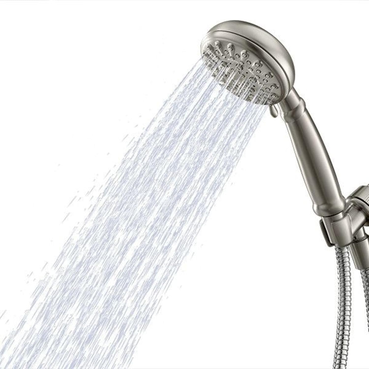image:imageMoen Banbury Spot Resist Brushed Nickel 5Spray Hand Shower with Hose and Bracket 4Inch Diameter 23046SRN