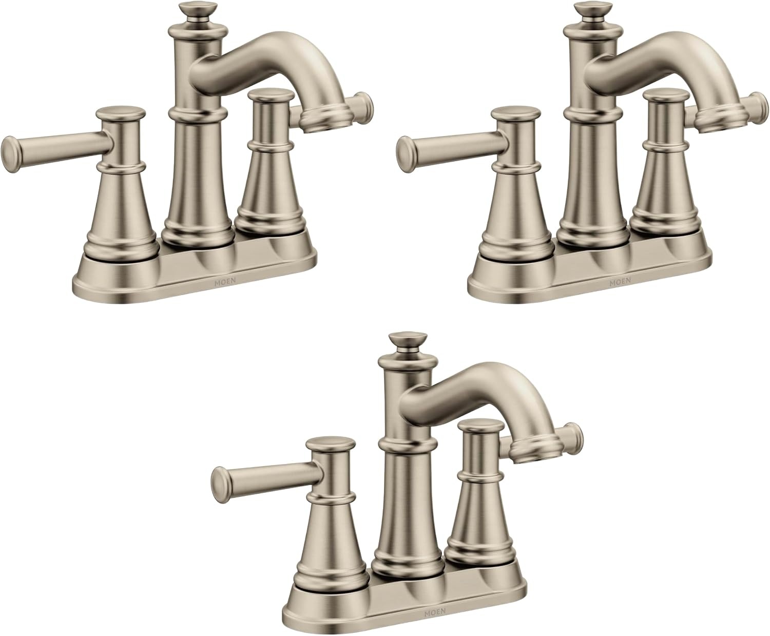 image:imageMoen Belfield Brushed Nickel Belfield TwoHandle Centerset Bathroom Faucet 6401BNBrushed Nickel