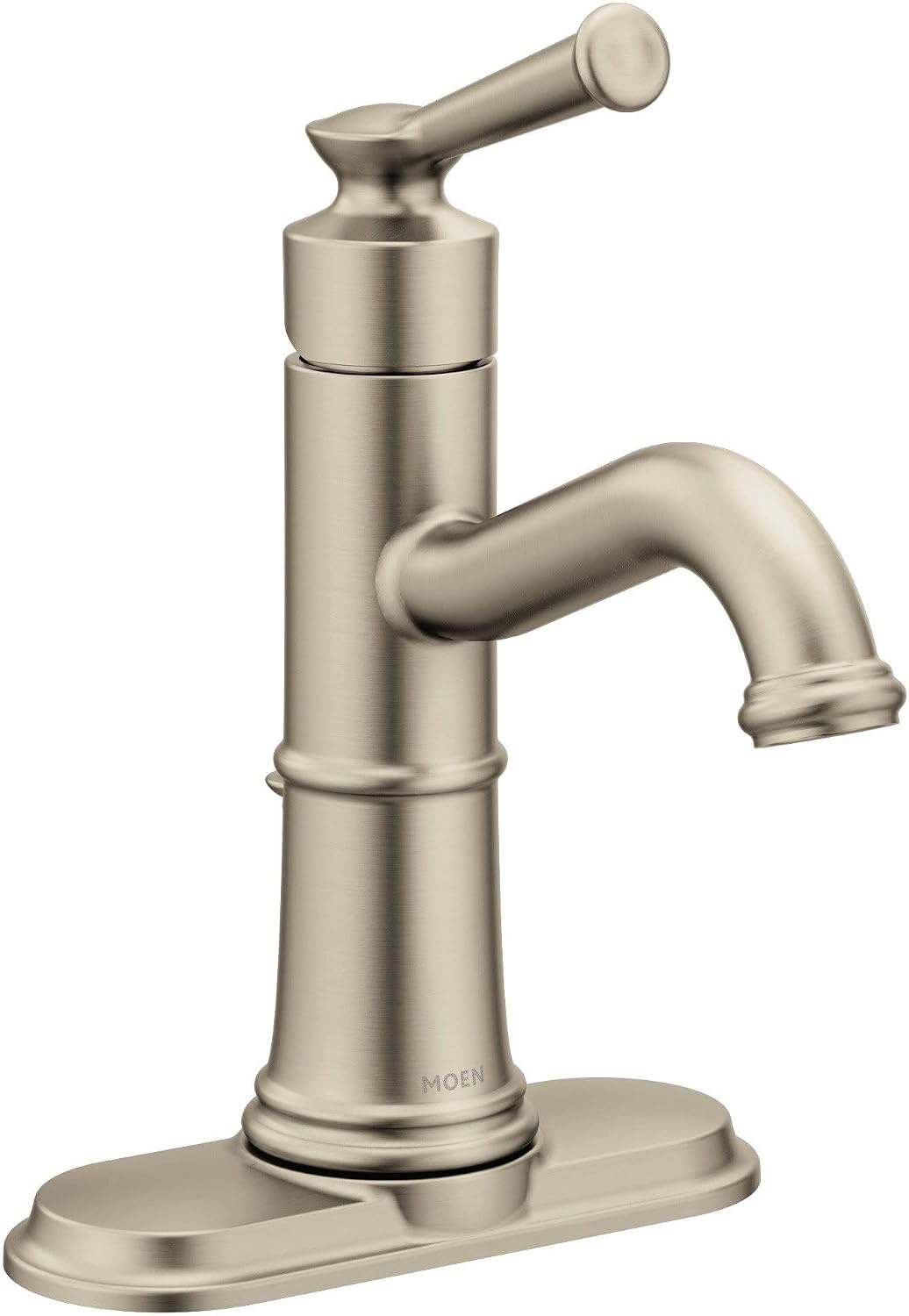 image:imageMoen Belfield Chrome OneHandle Bathroom Sink Faucet with Drain Assembly and Optional Deckplate 6402Brushed Nickel