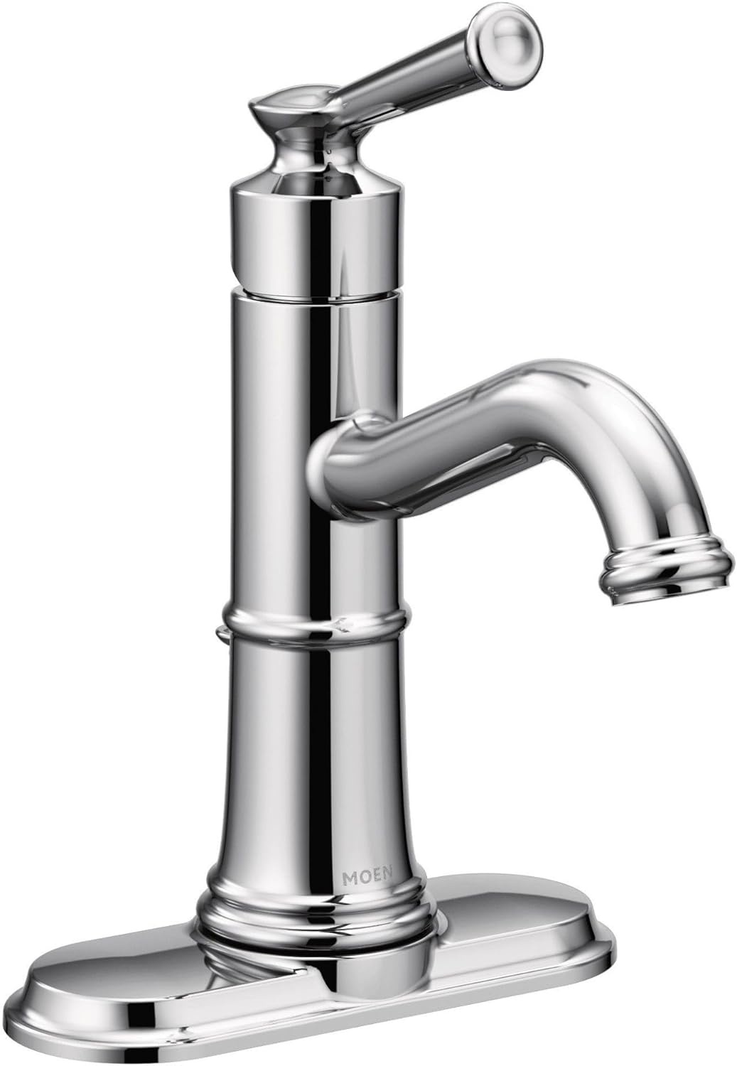 image:imageMoen Belfield Chrome OneHandle Bathroom Sink Faucet with Drain Assembly and Optional Deckplate 6402Chrome
