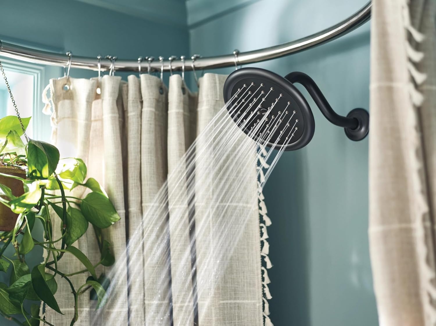 image:imageMoen Belfield Matte Black MCORE 3Series 1Handle Tub and Shower Trim Kit Valve Required UT3313BL
