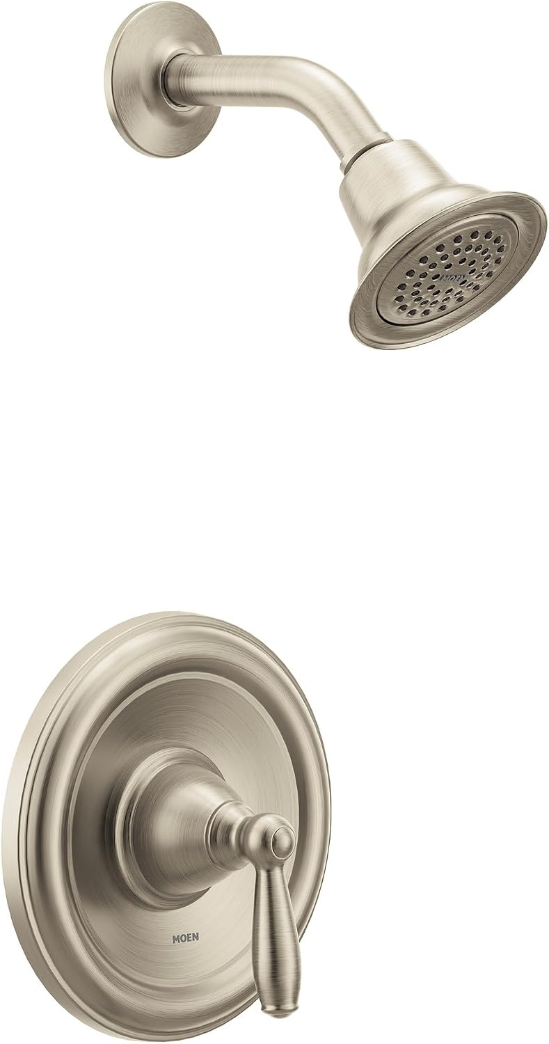 image:imageMoen Brantford Brushed Nickel PosiTemp Pressure Balancing EcoPerformance Shower Valve Trim Kit Valve Required T2152EPBNBrushed Nickel