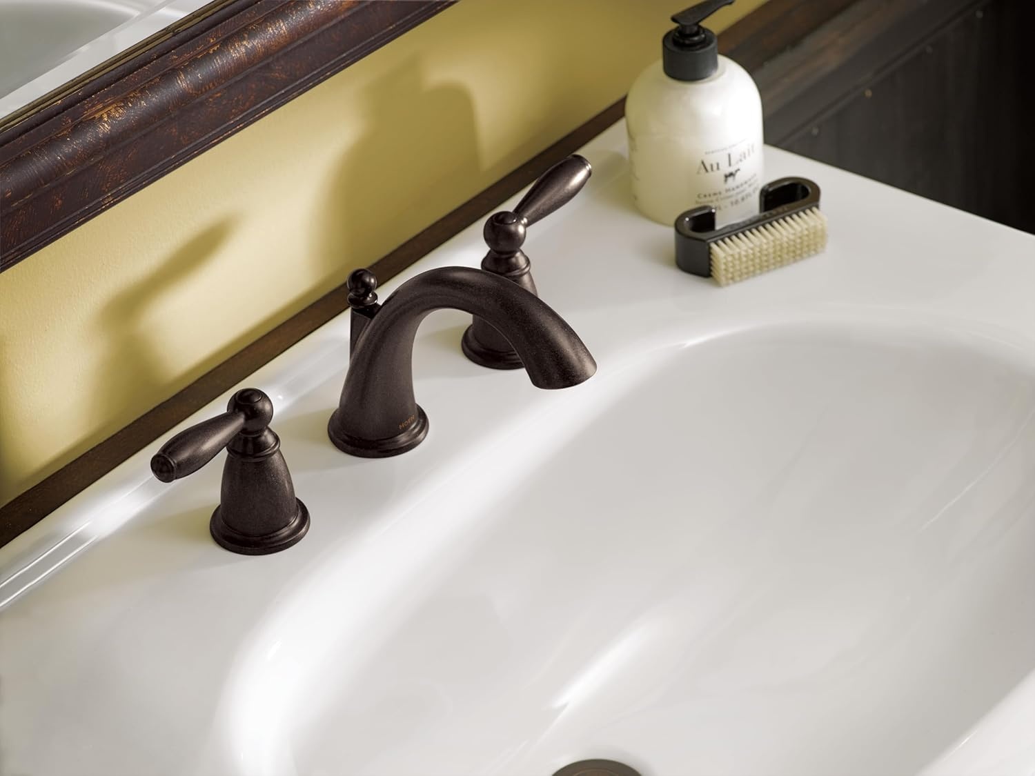 image:imageMoen Brantford Brushed Nickel TwoHandle Widespread Bathroom Sink Faucet Trim Kit Traditional Bathroom Faucet for Three Hole Bath Sinks Valve Required T6620BNOil Rubbed Bronze