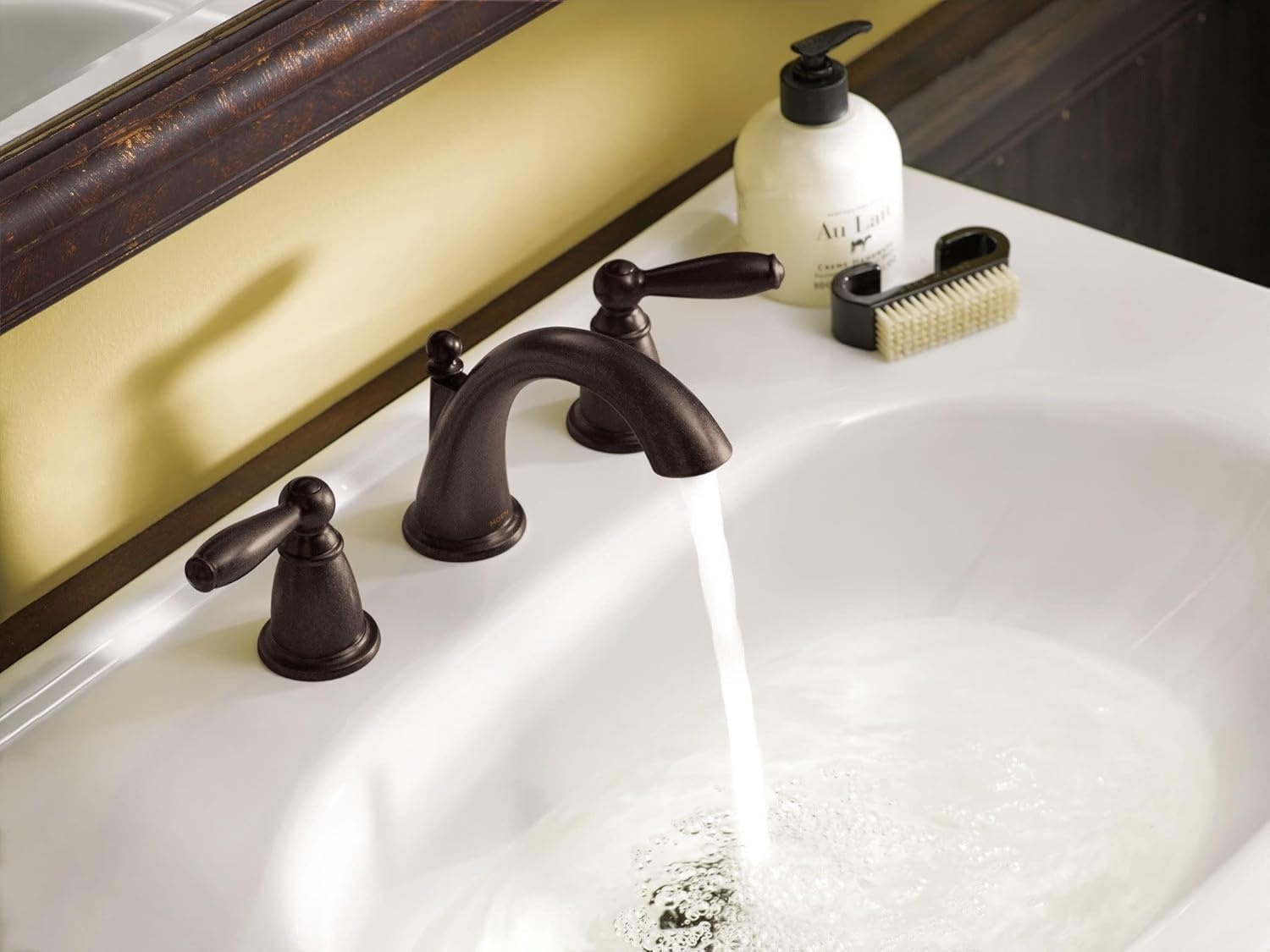 image:imageMoen Brantford Brushed Nickel TwoHandle Widespread Bathroom Sink Faucet Trim Kit Traditional Bathroom Faucet for Three Hole Bath Sinks Valve Required T6620BNOil Rubbed Bronze
