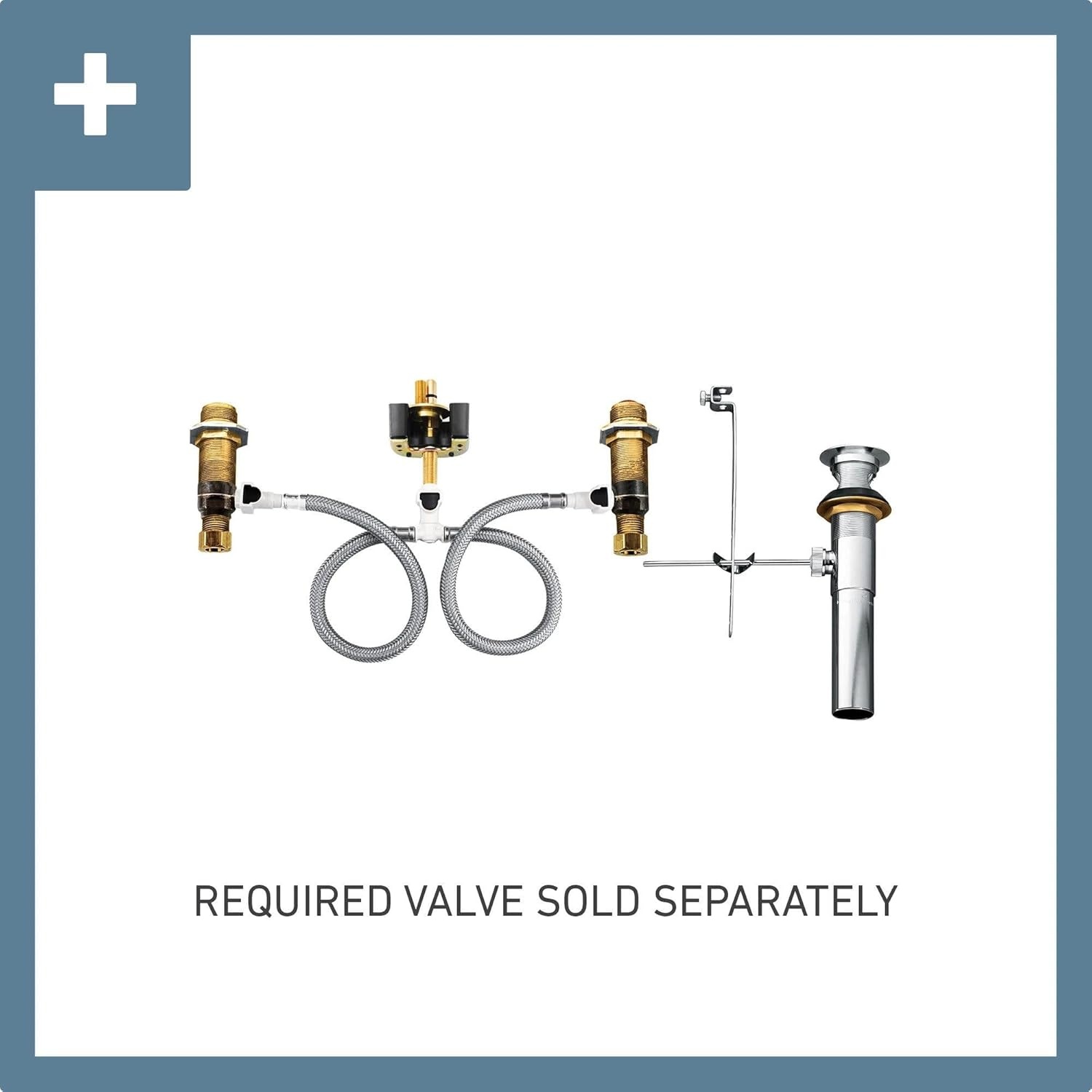 image:imageMoen Brantford Brushed Nickel TwoHandle Widespread Bathroom Sink Faucet Trim Kit Traditional Bathroom Faucet for Three Hole Bath Sinks Valve Required T6620BNChrome