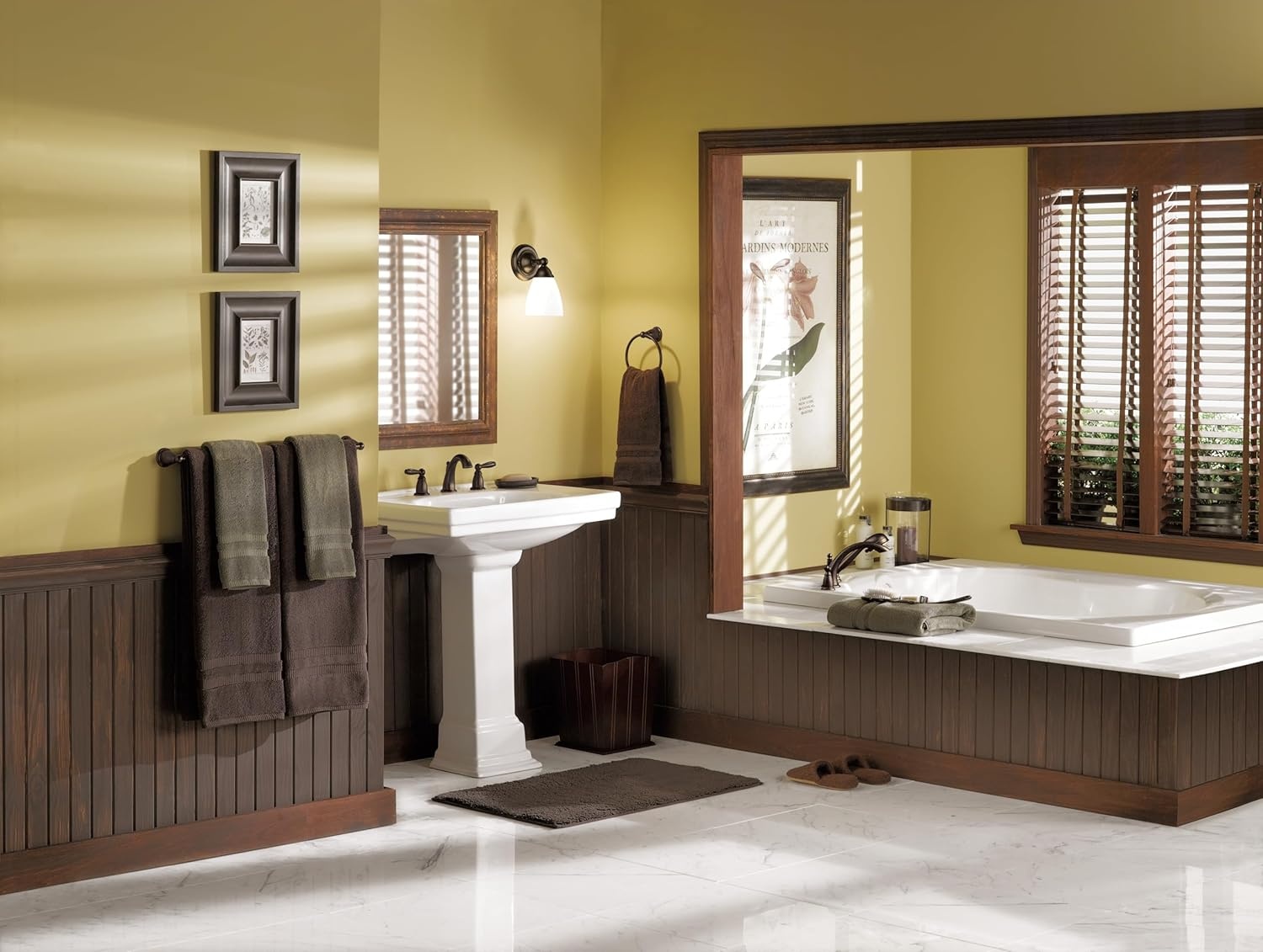 image:imageMoen Brantford Brushed Nickel TwoHandle Widespread Bathroom Sink Faucet Trim Kit Traditional Bathroom Faucet for Three Hole Bath Sinks Valve Required T6620BNOil Rubbed Bronze