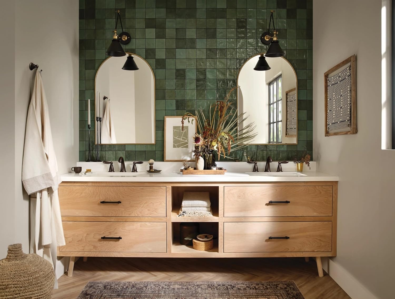 image:imageMoen Brantford Brushed Nickel TwoHandle Widespread Bathroom Sink Faucet Trim Kit Traditional Bathroom Faucet for Three Hole Bath Sinks Valve Required T6620BNOil Rubbed Bronze