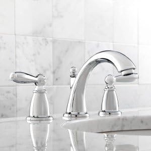 image:imageMoen Brantford Brushed Nickel TwoHandle Widespread Bathroom Sink Faucet Trim Kit Traditional Bathroom Faucet for Three Hole Bath Sinks Valve Required T6620BNBrushed Nickel