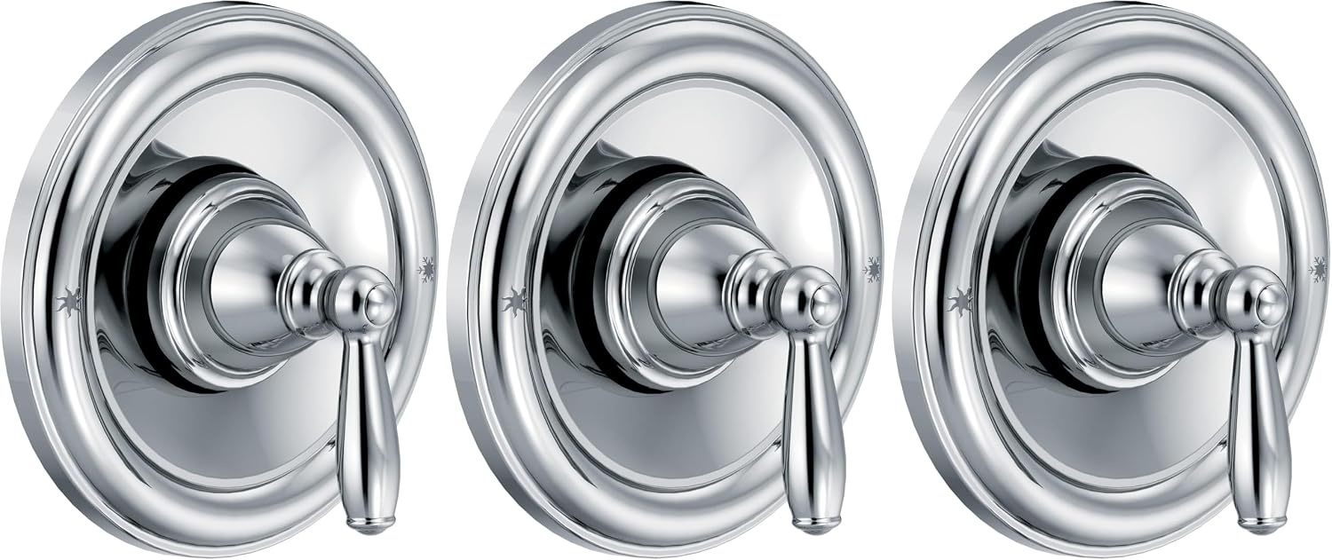 image:imageMoen Brantford Chrome PosiTemp Pressure Balancing Traditional Tub and Shower Lever Handle Valve Required T2151Chrome