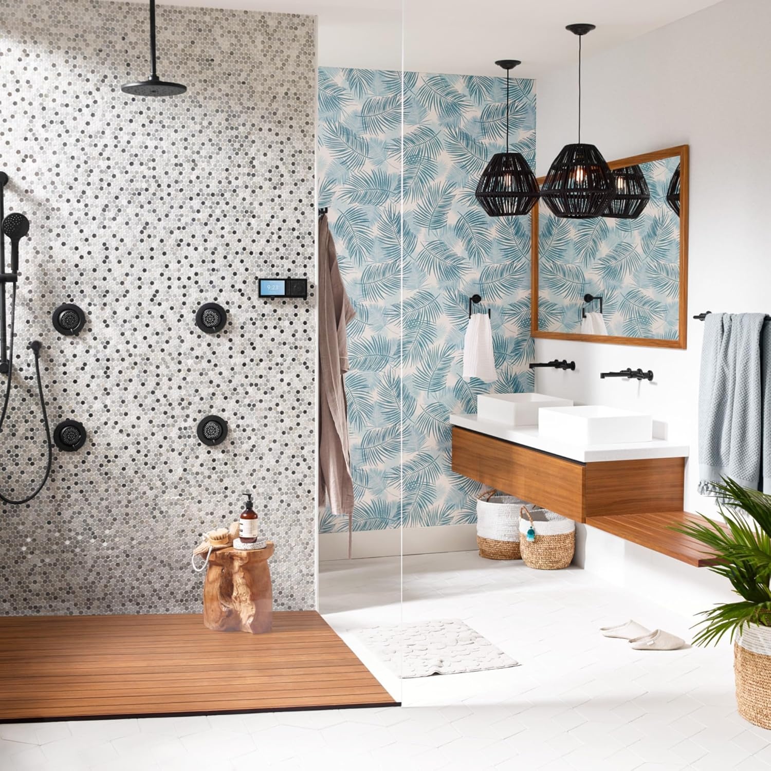image:imageMoen Brushed Nickel EcoPerformance 5Function Handheld Removable Shower Head Adjustable 30Inch Slide Bar and 69Inch Long Hose 3558EPBNMatte Black
