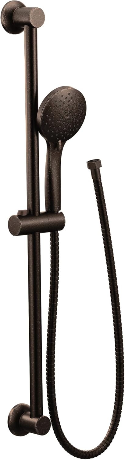 image:imageMoen Brushed Nickel EcoPerformance 5Function Handheld Removable Shower Head Adjustable 30Inch Slide Bar and 69Inch Long Hose 3558EPBNOil Rubbed Bronze