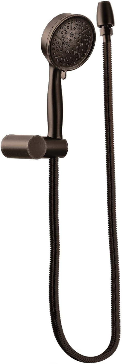 image:imageMoen Brushed Nickel Four Function EcoPerformance Handheld Shower with Wall Bracket and 69Inch Hose 3636EPBNOil Rubbed Bronze
