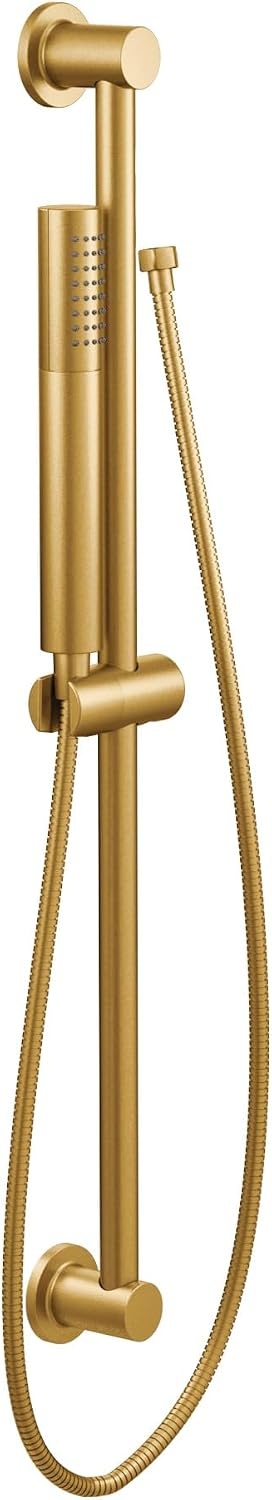 image:imageMoen Brushed Nickel Modern EcoPerformance Handshower Handheld Shower with 30Inch Slide Bar and 69Inch Metal Hose 3887EPBNBrushed Gold