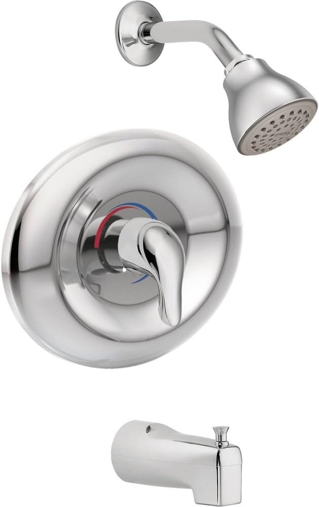 image:imageMoen Chateau Chrome Single Handle PosiTemp EcoPerformance Shower Faucet Set Valve Included L2369EP
